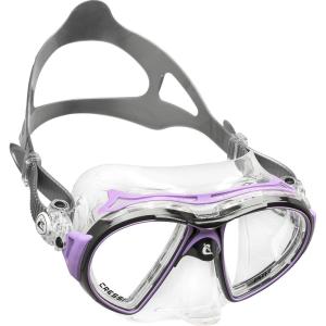 imageCressi Adult HighEnd Scuba Diving Mask Made in the Revolutionary Crystal Silicone  Big Eyes Evolution Crystal Made in ItalyLilacBlack