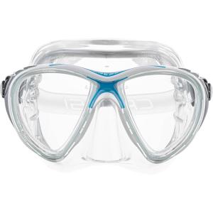 imageCressi Adult HighEnd Scuba Diving Mask Made in the Revolutionary Crystal Silicone  Big Eyes Evolution Crystal Made in ItalyWhiteBlue