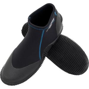 imageCressi Adult Neoprene Diving Boots with AntiSlip Rubber Sole for Water SportsIbiza 3mmBlackAquamarine