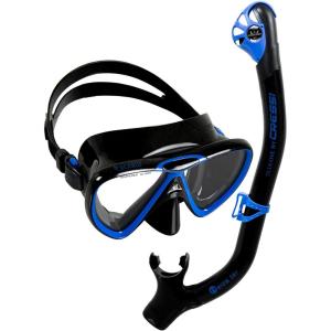 imageCressi Adult Snorkeling Kit Mask ampamp Dry Snorkel  Quality Equipment for Discovering The Underwater World  Ocean Combo Designed in ItalyBlackBlueBlack