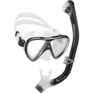 imageCressi Adult Snorkeling Kit Mask ampamp Dry Snorkel  Quality Equipment for Discovering The Underwater World  Ocean Combo Designed in ItalyBlackClear