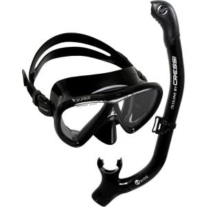 imageCressi Adult Snorkeling Kit Mask ampamp Snorkel  Quality Equipment for Discovering the Underwater World  Ikarus ampamp Orion Designed in ItalyBlackBlackBlack