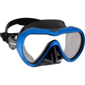 imageCressi AntiFog Wide View Single Lens Scuba Diving and Freediving Masks A1BlackBlue  Clear Lens