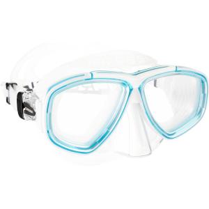 imageCressi Dual Lens Diving Mask  Reduced Fogging for Clearer Visibility Underwater  Prisma Mask Designed in ItalyClearAquamarine