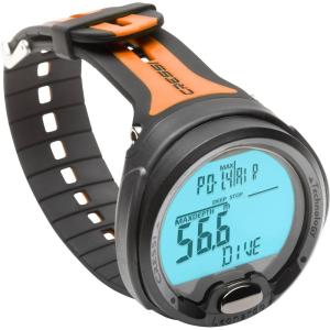 imageCressi Leonardo 20 Underwater SingleButton Scuba Dive Computer 3 Modes Air Nitrox Gage UserFriendly Menu  Designed and Made in ItalyBlackOrange