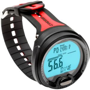 imageCressi Leonardo 20 Underwater SingleButton Scuba Dive Computer 3 Modes Air Nitrox Gage UserFriendly Menu  Designed and Made in ItalyBlackRed