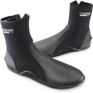 imageCressi Neoprene Adult AntiSlip Sole Boots  for Water Sports Scuba Diving Snorkeling Diving Rafting WindsurfingBlackBlack