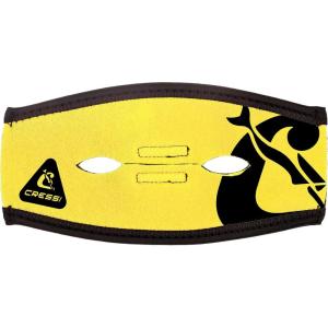 imageCressi Neoprene Mask Strap Cover with Ponytail Opening Keep Hair Tied and Secure with No TanglesYellowBlack