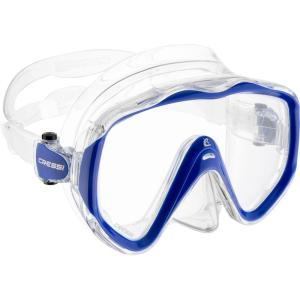 imageCressi Perfect View Scuba Diving Snorkeling Mask in Pure Comfortable Silicone  Available with Different Panoramic Lenses  Liberty Designed in ItalyClearBlue