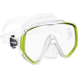 imageCressi Perfect View Scuba Diving Snorkeling Mask in Pure Comfortable Silicone  Available with Different Panoramic Lenses  Liberty Designed in ItalyClearLimeSilver