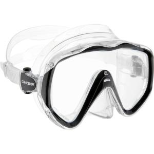 imageCressi Perfect View Scuba Diving Snorkeling Mask in Pure Comfortable Silicone  Available with Different Panoramic Lenses  Liberty Designed in ItalyClearBlack