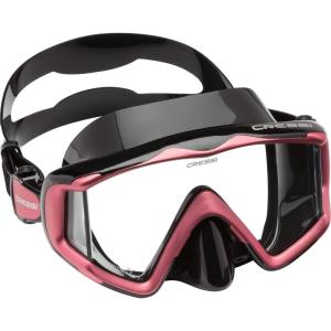 imageCressi Perfect View Scuba Diving Snorkeling Mask in Pure Comfortable Silicone  Available with Different Panoramic Lenses  Liberty Triside Designed in ItalyBlackRose Gem