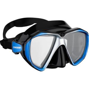 imageCressi Perfect View Scuba Diving Snorkeling Mask in Pure Comfortable Silicone  Liberty Duo Designed in ItalyBlackBlueSilver