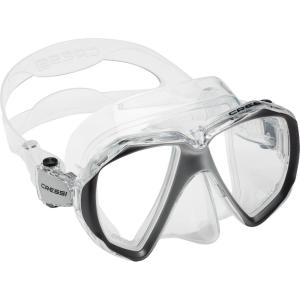 imageCressi Perfect View Scuba Diving Snorkeling Mask in Pure Comfortable Silicone  Liberty Duo Designed in ItalyClearBlackSilver