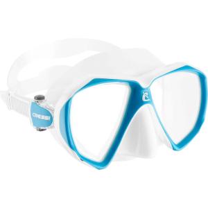 imageCressi Perfect View Scuba Diving Snorkeling Mask in Pure Comfortable Silicone  Liberty Duo Designed in ItalyWhiteTurquoise