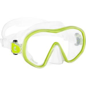 imageCressi Single Lens Frameless Scuba Mask for Good Visibility  FDual Designed in ItalyClearLime