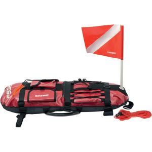 imageCressi Spearfishing Signal Board Buoy  Spearguns Holder wLine ampamp Flag  Pockets Ring  Designed Quality Since 1946 RedWhiteBlack