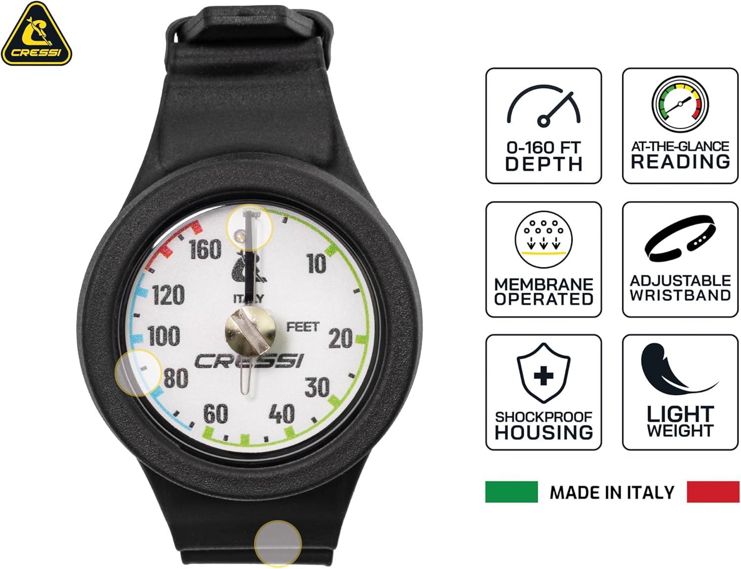 imageCRESSI Wrist Depth Gauge Analogic Depth Gauges White Imperial
