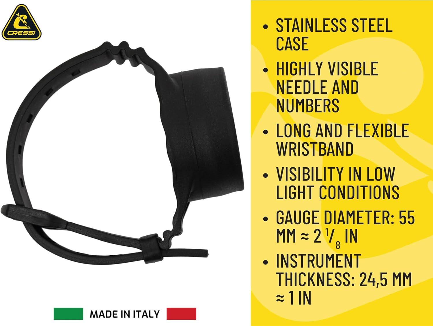 imageCRESSI Wrist Depth Gauge Analogic Depth Gauges White Imperial