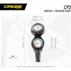 imageCressi Scuba Diving Instrument Console Pressure Gauge  Compass  Console CP2 Made in Italy Quality Since 1946imperial