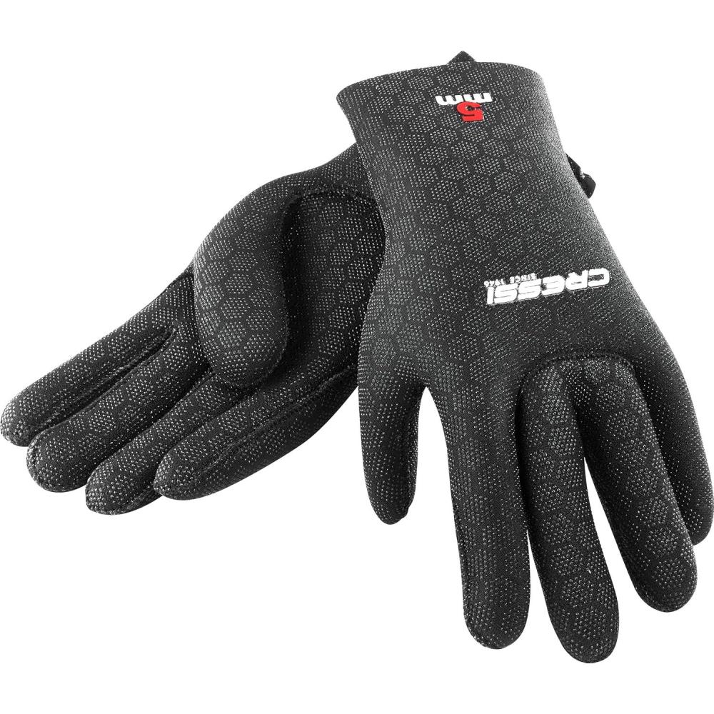 imageCressi Adult 5Fingers Diving Gloves  Neoprene Thermal Protection  for Any Water Activity  High Stretch Gloves Designed in Italy25mm thickness