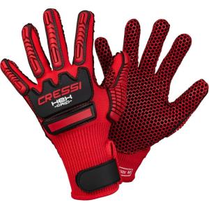 imageCressi Puncture Resistant Diving Gloves  Bumps Protection  Palm Protection Against Stings and Cuts  Ideal for Spearfishing Lobstering HEX Designed in ItalyRed