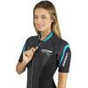 imageCressi Shorty Womens Wetsuit for Scuba Diving Snorkeling Windsurfing 3 mm Neoprene  Playa FlexBlackAquamarine