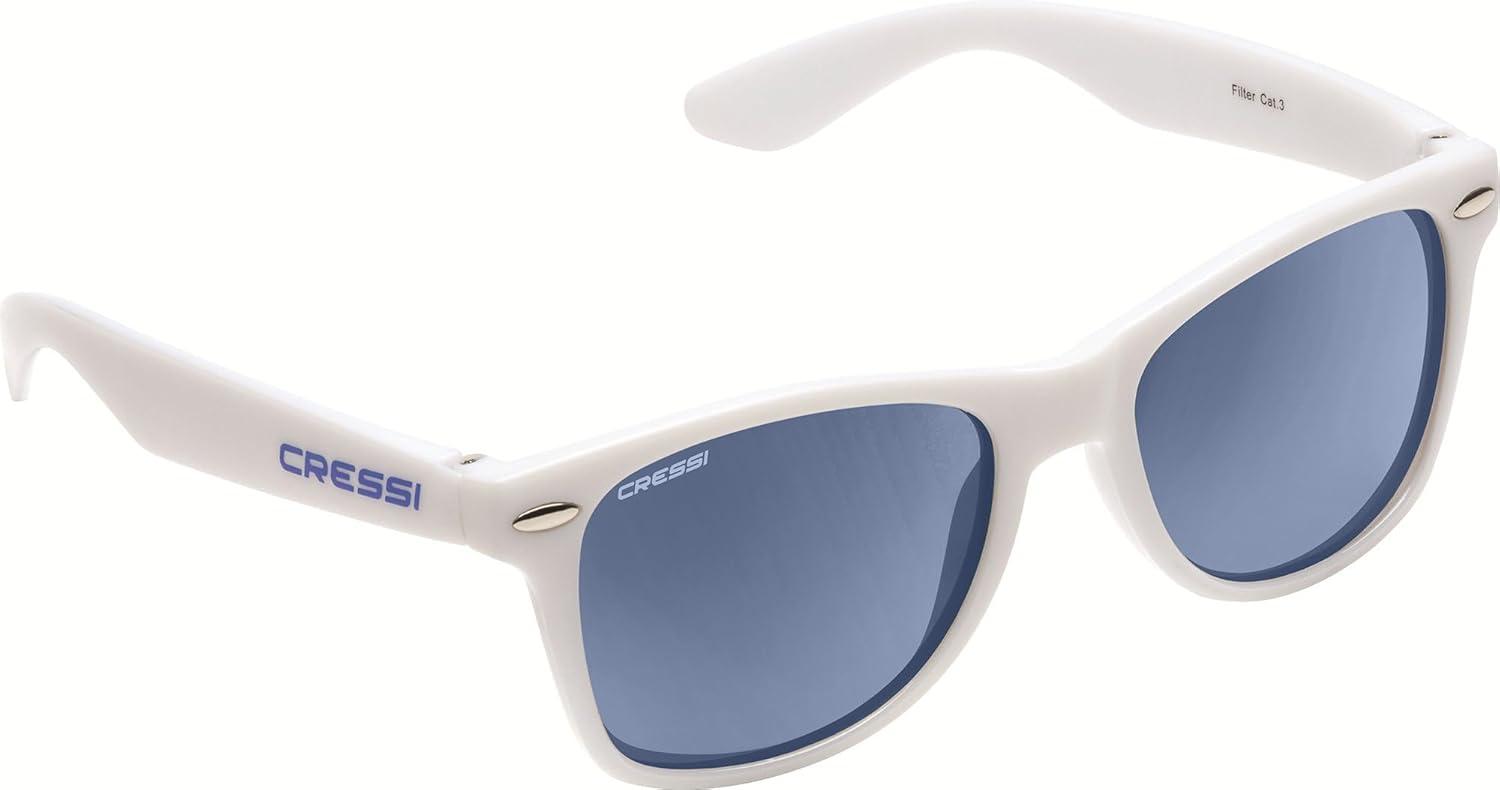 imageCressi Kids Cool Sporty Sunglasses AntiUV Polarized Lenses for 2 to 15 Years Old  Maka ampamp YogiWhiteBlue
