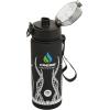 imageCressi H2O Frosted Drinking Flask  One Click Opening Lanyard for Easy Carrying Filter for Ice and Fruit  600 ml  1000 ml  BPA Free  Designed in ItalyBlack Octopus