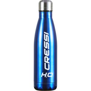 imageCressi H2O Double Wall Drinking Flask  Stainless Steel Vacuum Technology for LongLasting Temperature PreservationBlue