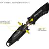 imageCressi Short Blade Knife for Scuba Diving and Spearfishing with QuickRelease Sheath ampamp Hose Holder  Lima designed in ItalyBlack