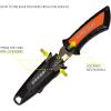 imageCressi Short Blade Knife for Scuba Diving and Spearfishing with QuickRelease Sheath ampamp Hose Holder  Lima designed in ItalyBlackOrange