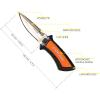 imageCressi Short Blade Knife for Scuba Diving and Spearfishing with QuickRelease Sheath ampamp Hose Holder  Lima designed in ItalyBlackOrange
