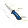 imageCressi Short Blade Knife for Scuba Diving and Spearfishing with QuickRelease Sheath ampamp Hose Holder  Lima designed in ItalyBlue