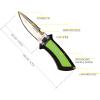 imageCressi Short Blade Knife for Scuba Diving and Spearfishing with QuickRelease Sheath ampamp Hose Holder  Lima designed in ItalyLime