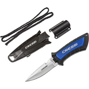 imageCressi Short Blade Knife for Scuba Diving and Spearfishing with QuickRelease Sheath ampamp Hose Holder  Lima designed in ItalyBlue
