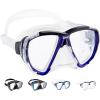 imageCressi Adult Dive Mask with Inclined Lens for Scuba Diving  Optical Lenses Available  Big Eyes  Made in ItalyClearCobalt