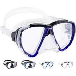 imageCressi Adult Dive Mask with Inclined Lens for Scuba Diving  Optical Lenses Available  Big Eyes  Made in ItalyClearCobalt