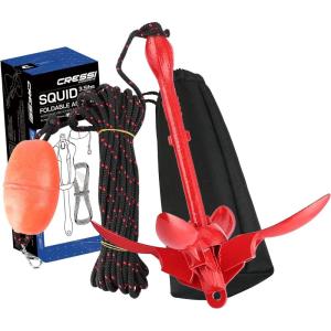 imageCressi Foldable Anchor Set for StandUp Paddle Board  35 lb 33 ft Rope  Squid Designed in Italy