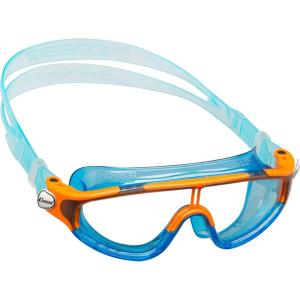 imageCressi Wide View Swim Mask for Kids Aged 2 3 4 5 6 7 Years Old  Baloo Made in ItalyTranslucent BlueOrange