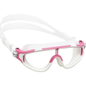imageCressi Wide View Swim Mask for Kids Aged 2 3 4 5 6 7 Years Old  Baloo Made in ItalyWhitePink