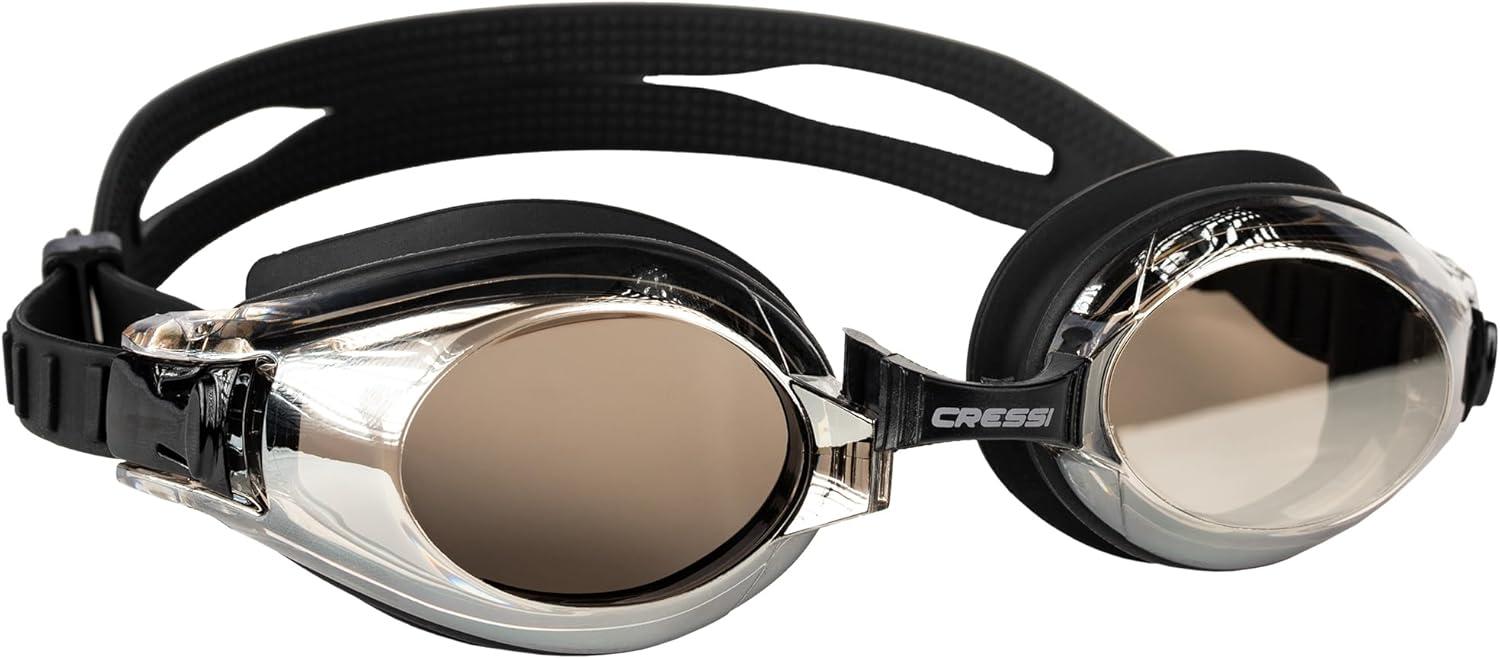imageCressi Nuoto 30 Swim Goggles BlackBlack Mirrored Lens