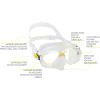 imageCRESSI Adult Snorkeling Kit  Mask ampamp DrySnorkel  Soft Silicone Perfect Seal Top Dry Valve  Marea ampamp Supernova Dry Designed in ItalyClearYellow