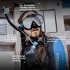 imageLimited Edition HiroQuest Adult Mask ampamp Snorkel Set  Cressi x Steve AokiBlackTurquoise  Spectra lens