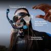 imageLimited Edition HiroQuest Adult Mask ampamp Snorkel Set  Cressi x Steve AokiBlackTurquoise  Spectra lens