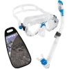 imageCRESSI Adult Snorkeling Kit  Mask ampamp DrySnorkel  Soft Silicone Perfect Seal Top Dry Valve  Marea ampamp Supernova Dry Designed in ItalyClearBlue