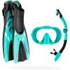 imageCressi Explorer Snorkel Set  Lightweight and Easy to Use  Mask Snorkel and Tonga Fins Designed in Italy by CressiAqua Green