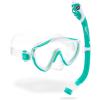 imageCressi Kids Snorkeling Kit Mask ampamp Snorkel for Children from 6 to 10 Years Old  Tinetto ampamp Iguana Dry Designed in ItalyAqua GreenWhite