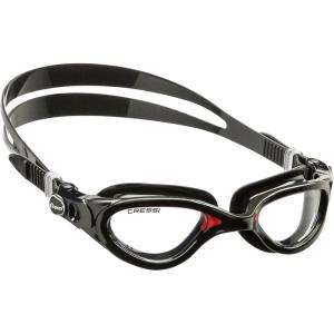 imageCressi Adult Comfortable Silicone Swimming Goggles for Indoor Pool and Outdoor Use  Flash Made in ItalyBlackRed