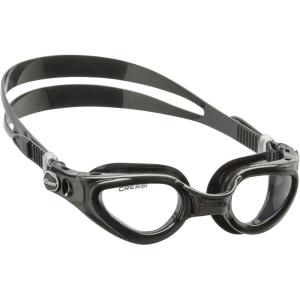 imageCressi Adult Swimming Goggles with Curved Lenses for Wide Vision  Right made in ItalyBlackBlack  Clear Lens